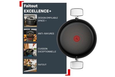 Faitout TEFAL 24cm Excellence + avec couvercle