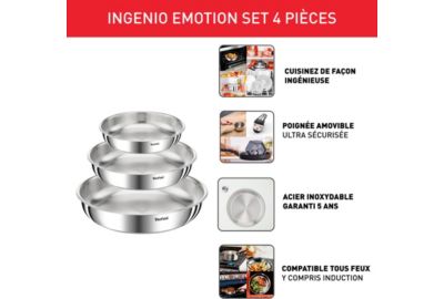 Batterie de cuisine TEFAL Ingenio Emotion 4pcs
