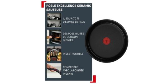 Sauteuse TEFAL Ingenio Excellence Ceramic 24cm