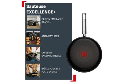 Sauteuse TEFAL 24cm Excellence + avec couvercle
