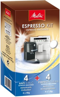 Produit de Nettoyage MELITTA Espresso Kit 4 détartrants + 4 nettoyant