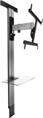 Colonne + Support Inclinable & Orientable Avec Déport Pour Écrans De 40'' À 85'' Erard Exostand600 Noir
