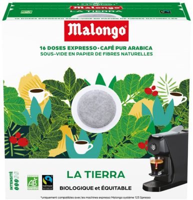 Dosette MALONGO 123 spresso la tierra bio ce (4X4)/10