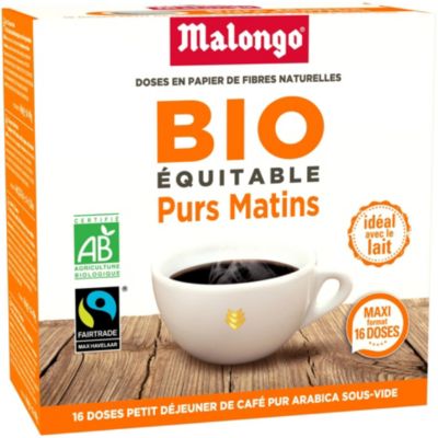 Dosette MALONGO 123 spresso purs matins bio ce (4X4)/10