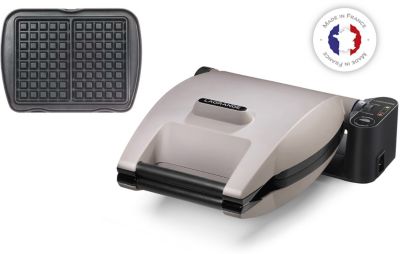 Appareil croques et gaufres sw853d12 gris clair Tefal