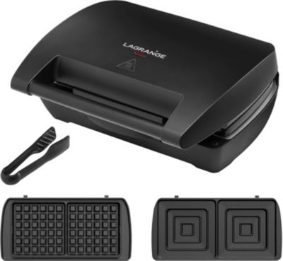 Gaufrier, croque monsieur LAGRANGE Mini Maxi 2 plaques gaufre+croque 28463 | Boulanger