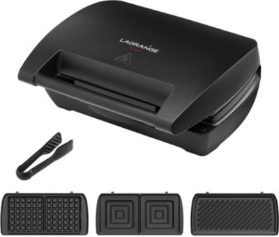 Croque/gaufre LAGRANGE Mini MAXI 2 plaques gauf+croq+pani 28663 | Boulanger