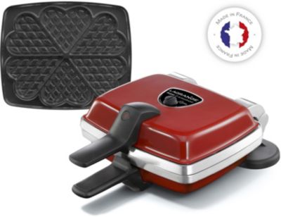 LAGRANGE Croque, gaufre, gaufrette, gril Premium rouge 4 plaques - Pic et  spatule pas cher 