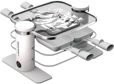 Raclette LAGRANGE Transparence céramique motif massif enneigé 4 personnes