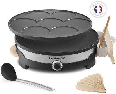 Appareil à Crêpe - Kit crêpière Lagrange 139009 avec 3 Pochoirs