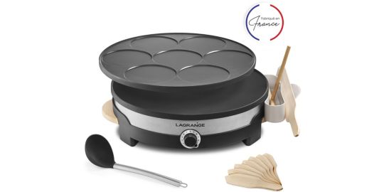 Crêpière LAGRANGE Tradi duo Grande crepe+mini crepes 10901