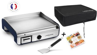 Plancha électrique LAGRANGE PRO Bleu Abysse + housse - 219116