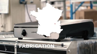 Voir la vidéo pour Plancha électrique LAGRANGE Pro 35S noir à poser, 40x35 cm + kit d'accessoires