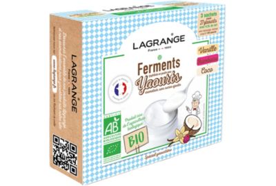 Ferment lactique LAGRANGE bio vanille framboise noix de coco