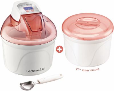 Sorbetière LAGRANGE Pomelo + 2ème cuve et cuillère glace