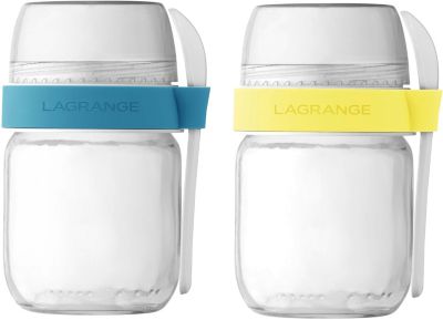 Pot LAGRANGE 2 pots compartimentés Citron&Celeste