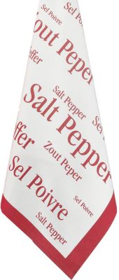 Torchon WINKLER imprimé sel et poivre Rouge