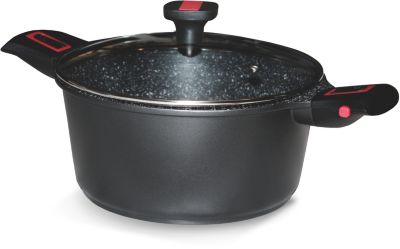 Faitout BAUMALU avec couvercle verre granit pro 24