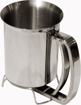 Entonnoir BAUMALU a piston en inox 10 cm x 15 cm