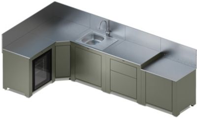 Cuisine extérieure ENO Cuisine COMFORT 5 modules avec angle-Sau