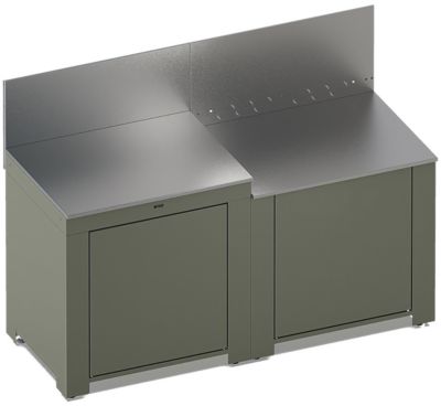 Meuble de cuisine extérieure ENO Cuisine ESSENTIAL 2 modules-Sauge