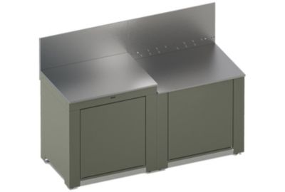 Meuble de cuisine extérieure ENO Cuisine ESSENTIAL 2 modules-Sauge