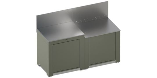 Meuble de cuisine extérieure ENO Cuisine ESSENTIAL 2 modules-Sauge