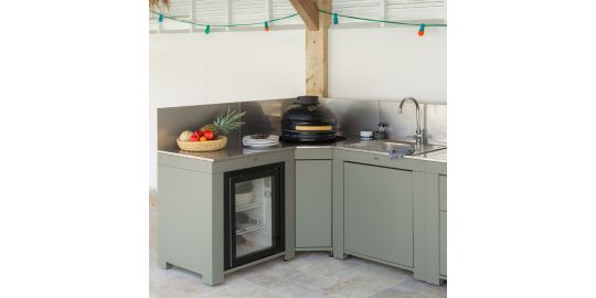 Meuble de cuisine extérieure ENO MODULO Angle-Sauge