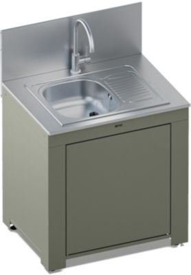 Meuble de cuisine extérieure ENO MODULO Évier-Sauge