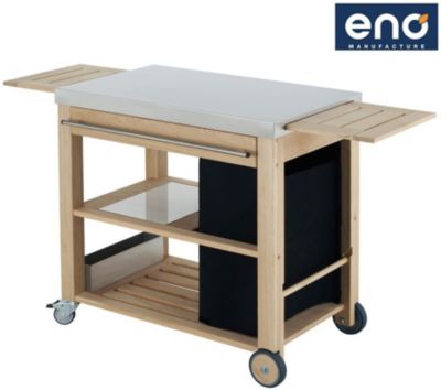 Chariot Plancha ENO MOBILOT Bois et inox