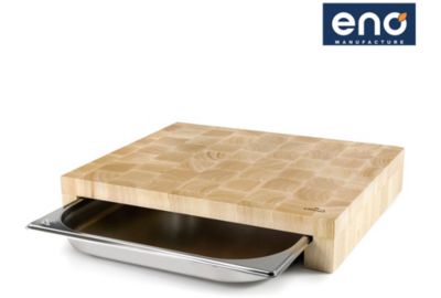Planche à découper ENO billot avec bac gastronorme