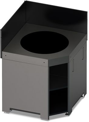 Meuble de cuisine extérieure ENO MODULO D'angle pour Kamado M et L Gris C