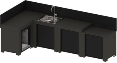 Cuisine extérieure ENO COMFORT 4 Modules Gris PMOD704M