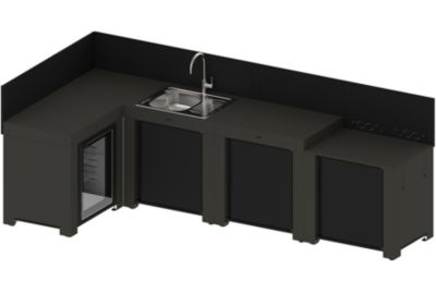 Meuble de cuisine extérieure ENO COMFORT 4 Modules Gris PMOD704M