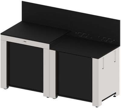 Meuble de cuisine extérieure ENO ESSENTIAL 2 Modules Noir et Ino