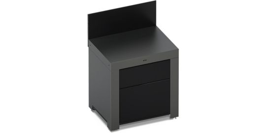 Meuble ENO MODULO Plan Travail 2 Tiroirs Gris Cargo