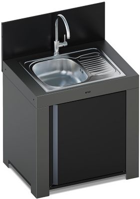 Meuble de cuisine extérieure ENO MODULO avec egouttoir Gris cargo P