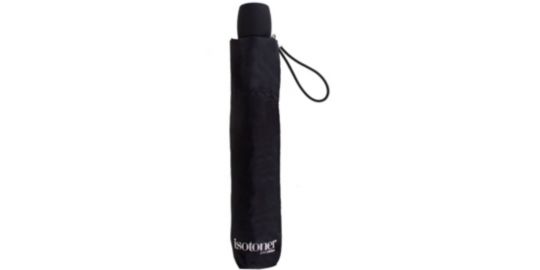 Parapluie ISOTONER 3 sections acier/alu/carbone Noir