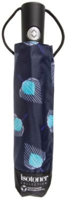 Parapluie ISOTONER 3 sections acier FEUILLE D'EAU