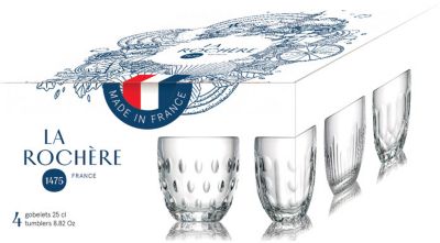 Verre LA ROCHERE x4 à expresso 25cl Troquet Verre LA ROCHERE x4 à expresso 25cl Troquet