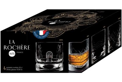 Verre LA ROCHERE de 4 verres a Whisky 30cl Dandy