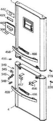 Porte THOMSON porte refrigerateur rep 1