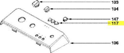 Bouton SABA touche de commande