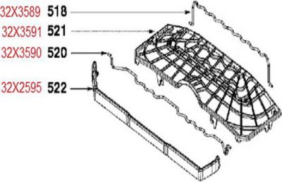 Gaine DE DIETRICH FIL SUPPORT POUR LAVE VAISSELLE   DE DIE