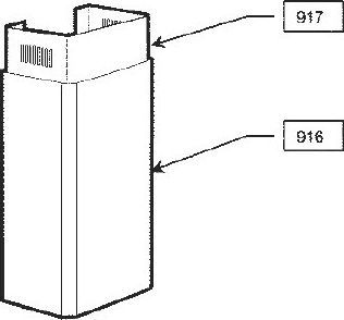 Conduit DE DIETRICH cheminee inferieure afcpfxprof rep 916