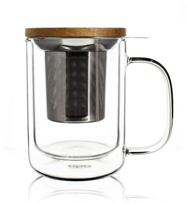 Théière OGO LIVING Tisanière Gustave en verre double paroi