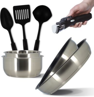 Acheter Ensemble d'ustensiles de cuisine, spatule antiadhésive résistante à  la chaleur, cuillère combinée, poignée ergonomique, ustensiles de cuisine