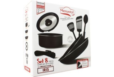 Set MENASTYL 8 pcs alu amovible inductio