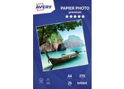 Papier photo AVERY 25 Photos brillantes A4 270g