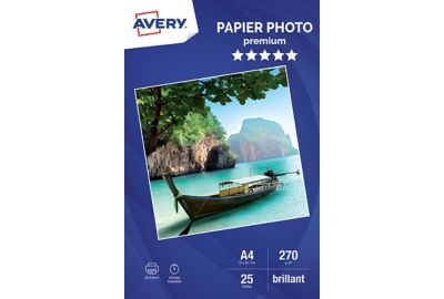 Papier photo AVERY 25 Photos brillantes A4 270g